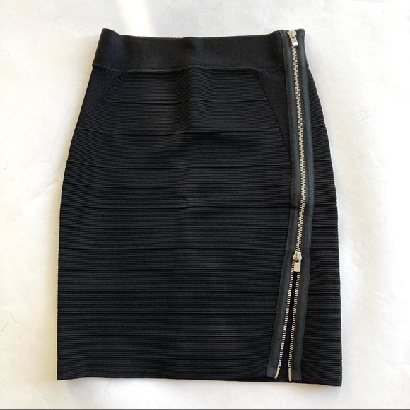 Maje Black Bandage Skirt with Zipper - Picture 5 of 5